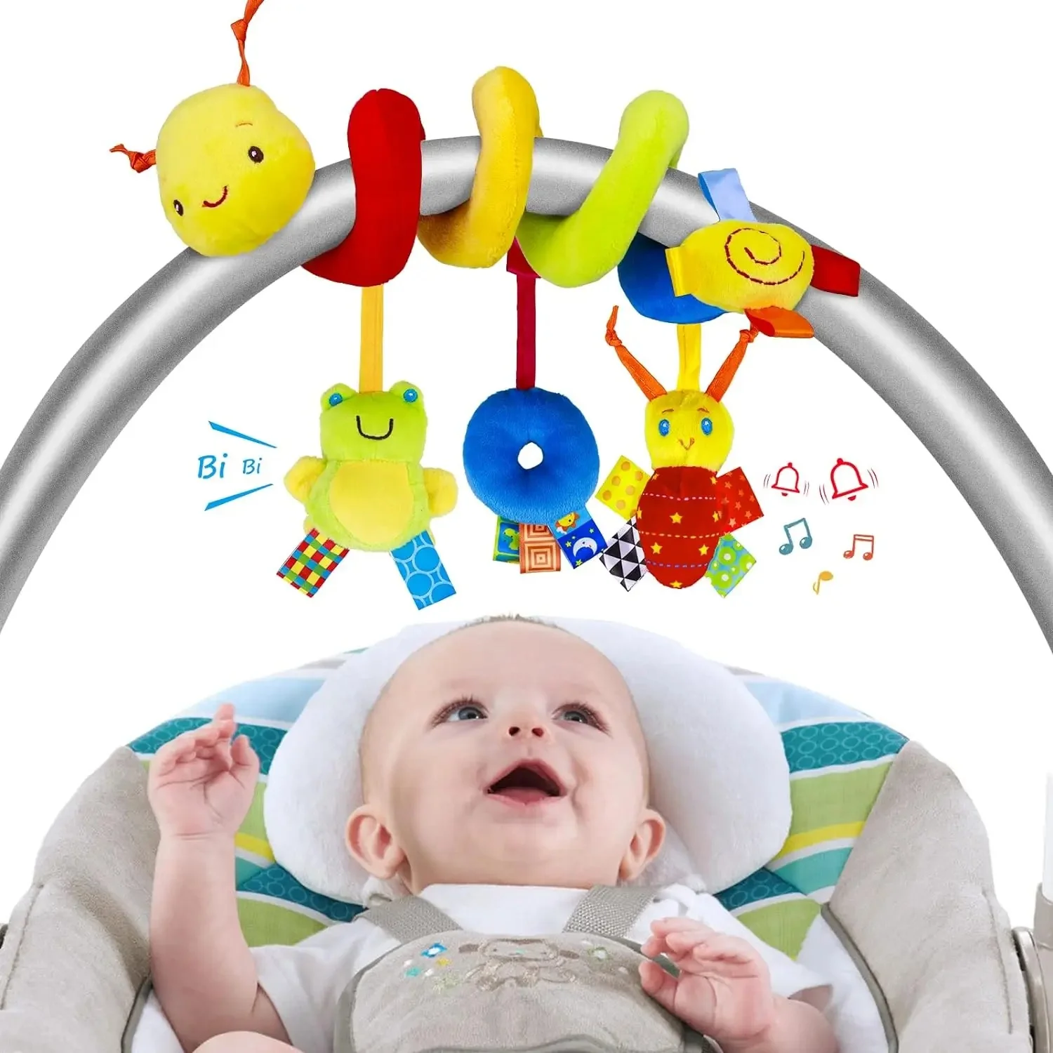 3in1 caterpillar rattle toy for home and on the go - Image 4