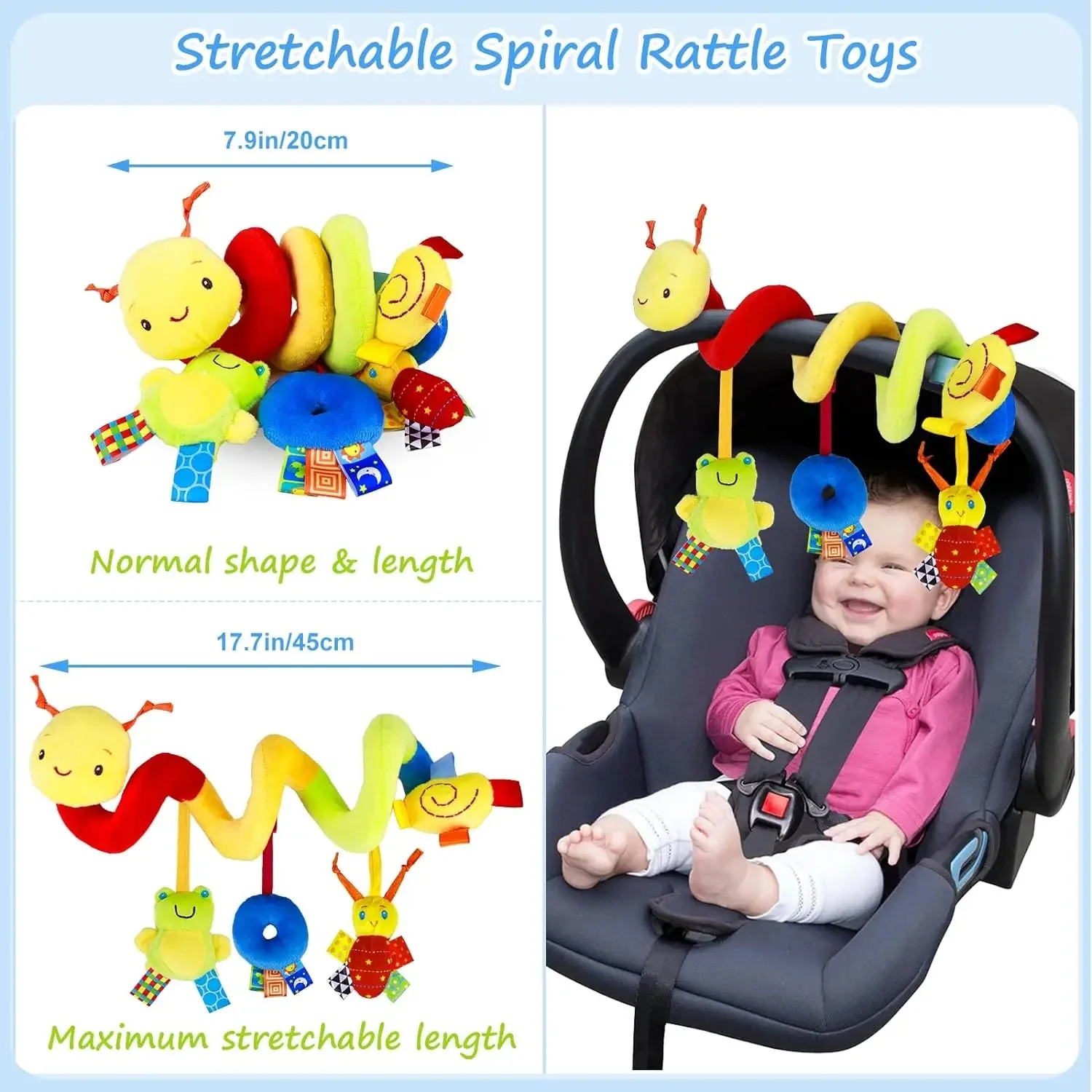 3in1 caterpillar rattle toy for home and on the go - Image 6