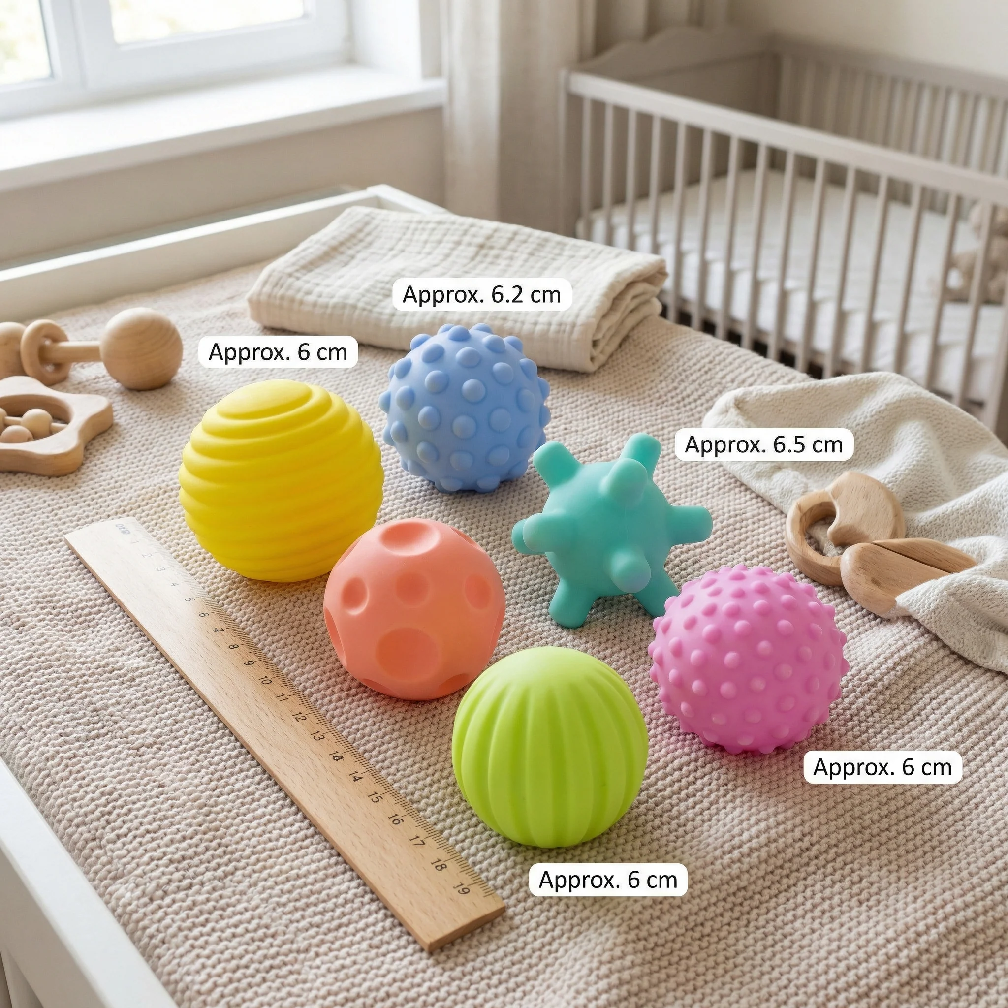 6-Piece Sensory Ball Set – Soft Textured Touch & Massage Balls for Babies & Kids - Image 5