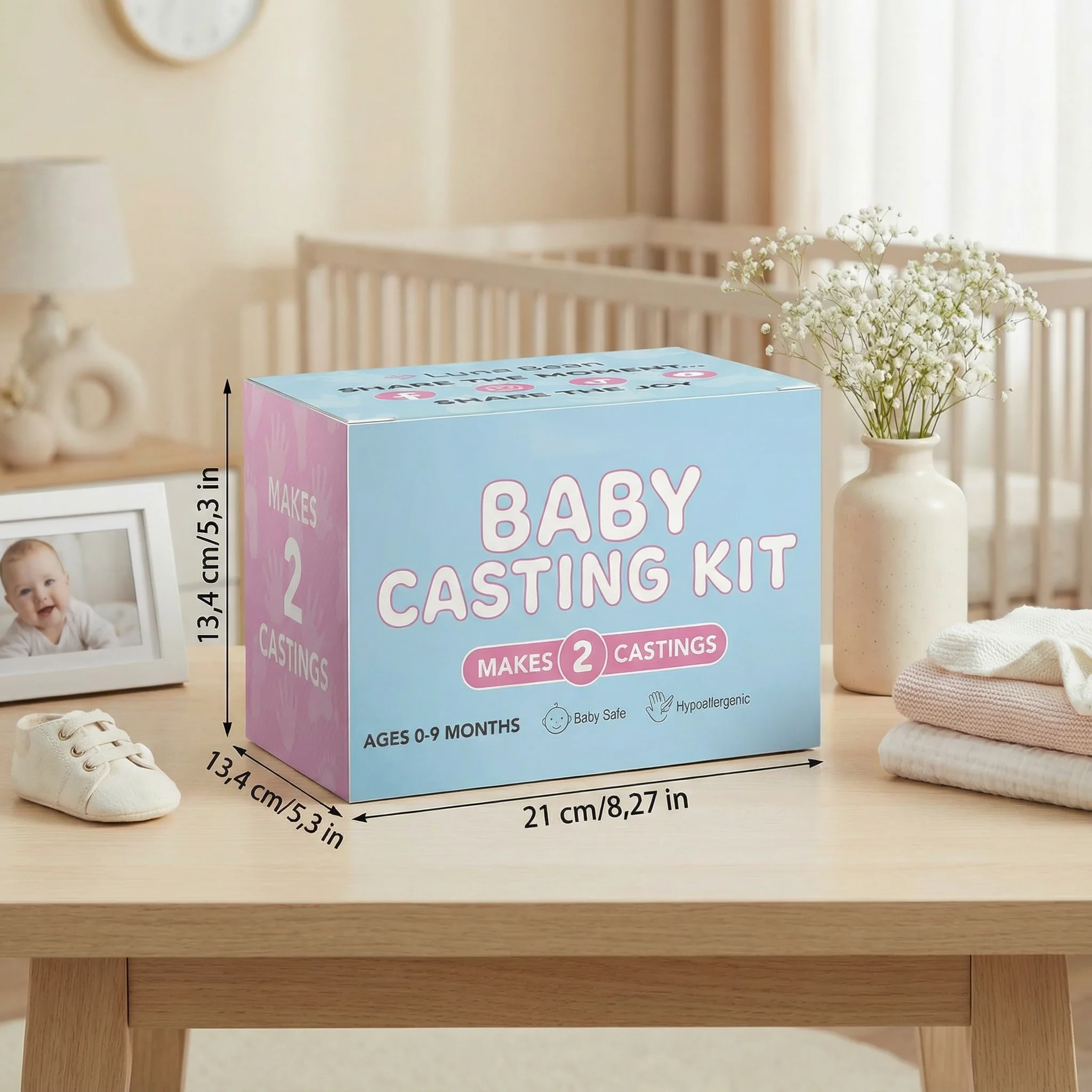 Baby Hand & Footprint Keepsake Kit – Memory Set for Newborns & Parents - Image 4