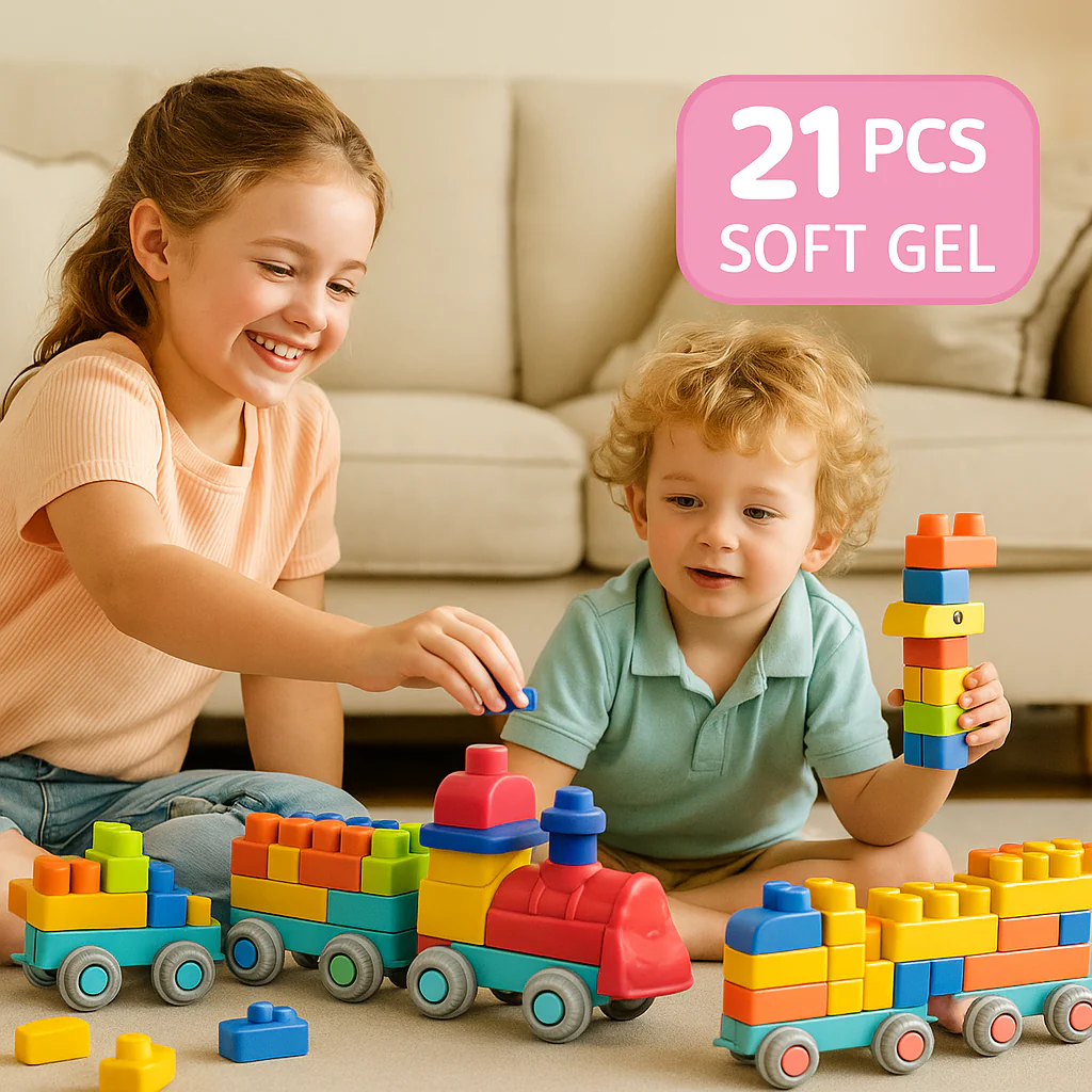 Children's Safe Rubber Building Blocks for Early Education - Image 4