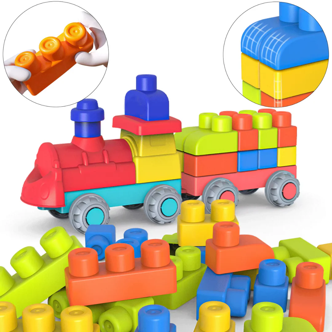 Children's Safe Rubber Building Blocks for Early Education - Image 7