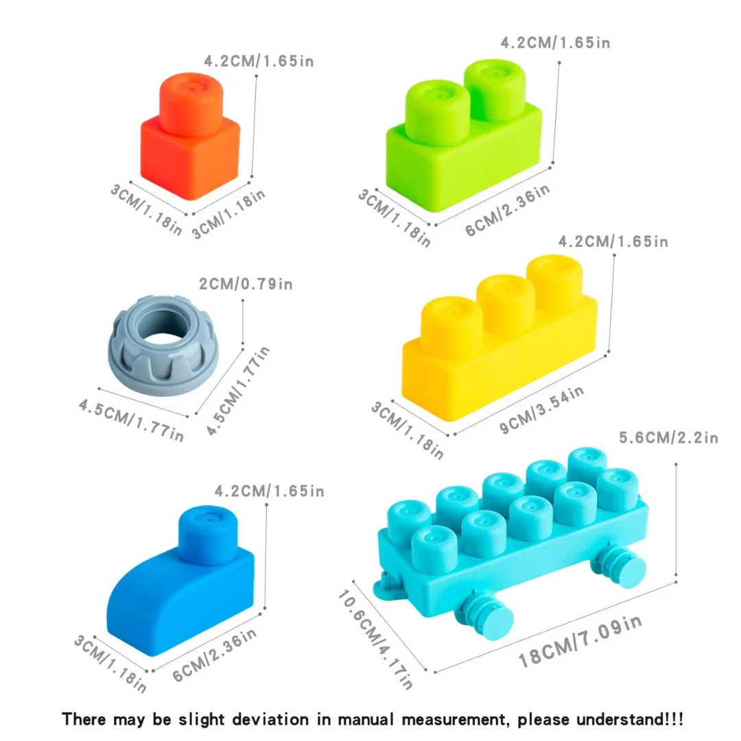 Children's Safe Rubber Building Blocks for Early Education - Image 9