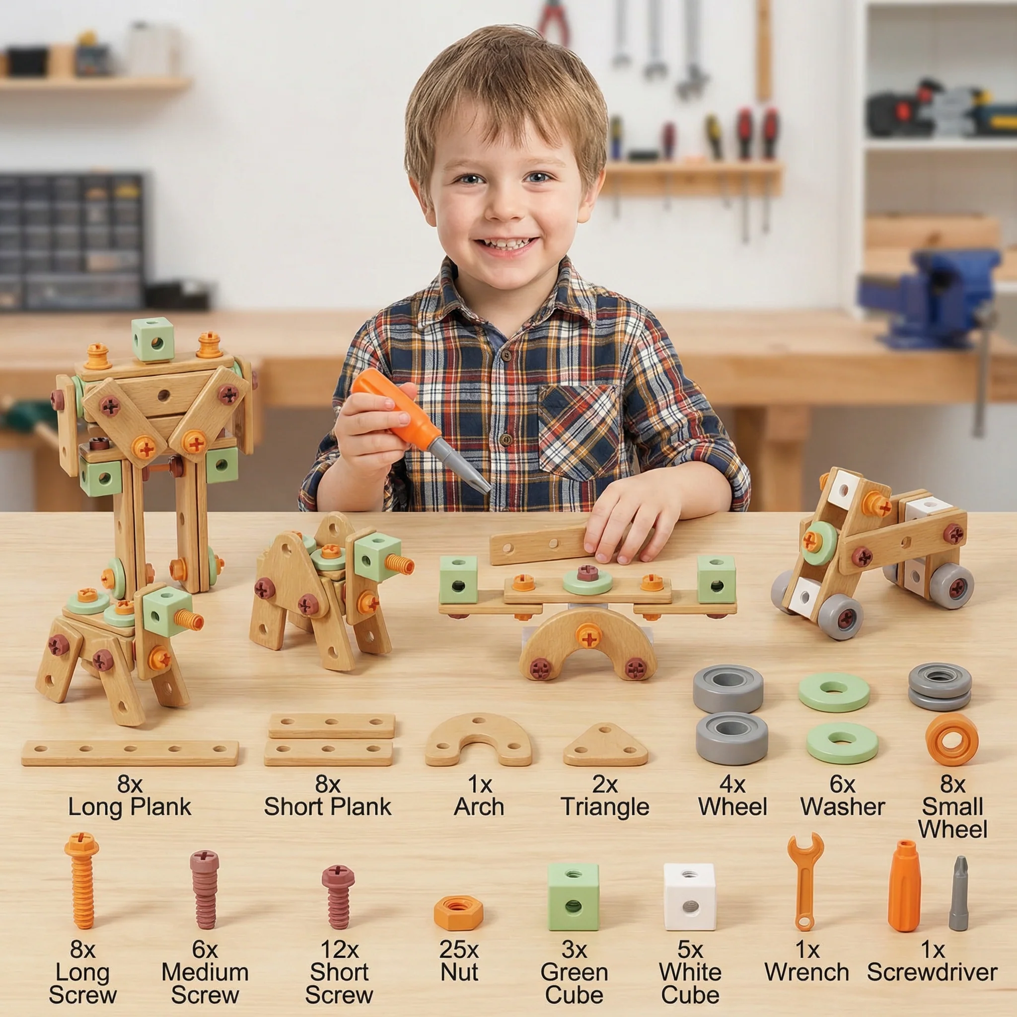 Kids Tool Set for Building & Fixing – Educational Construction Toy - Image 6