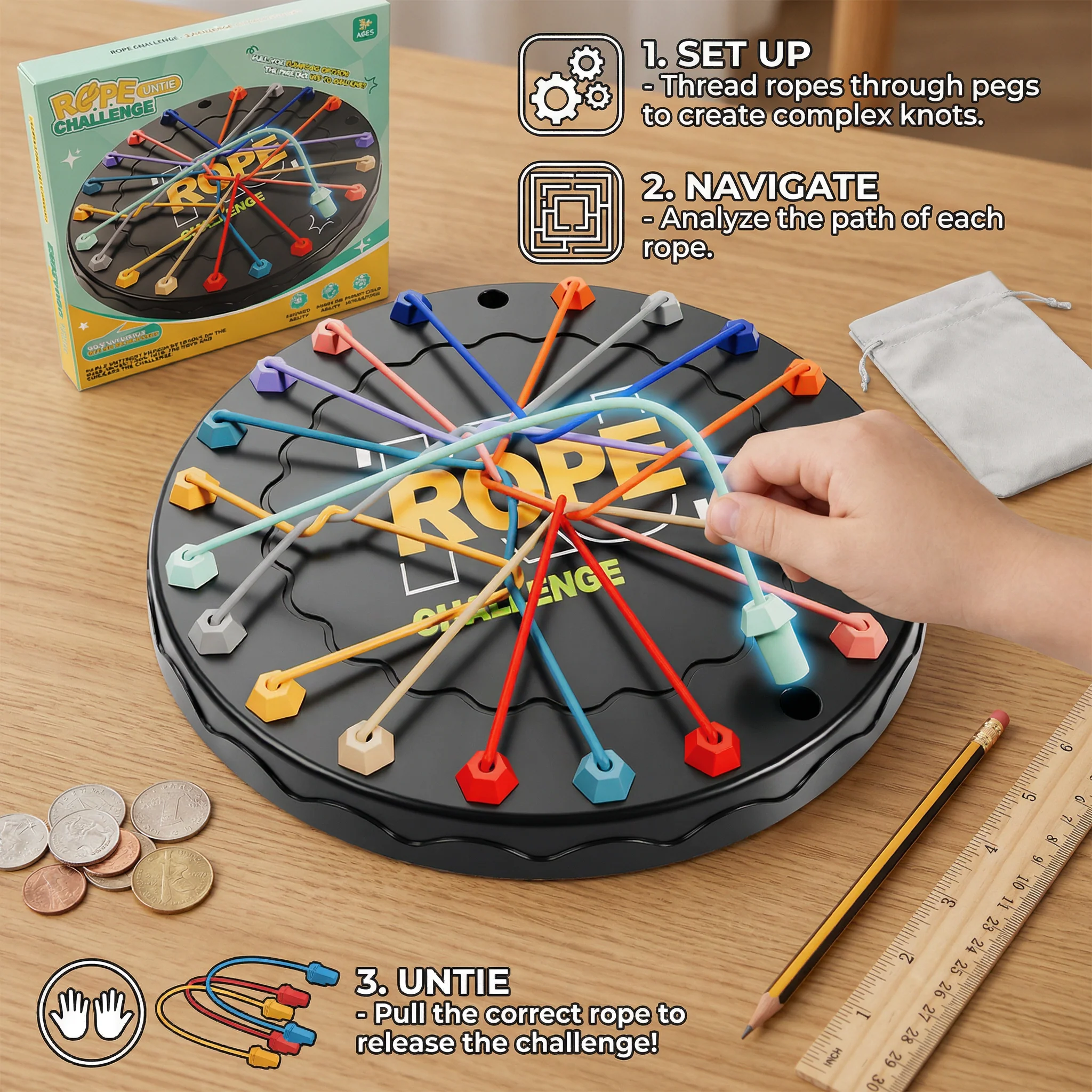 Knot & Rope Logic Game – Thinking & Strategy Game for Kids - Image 3