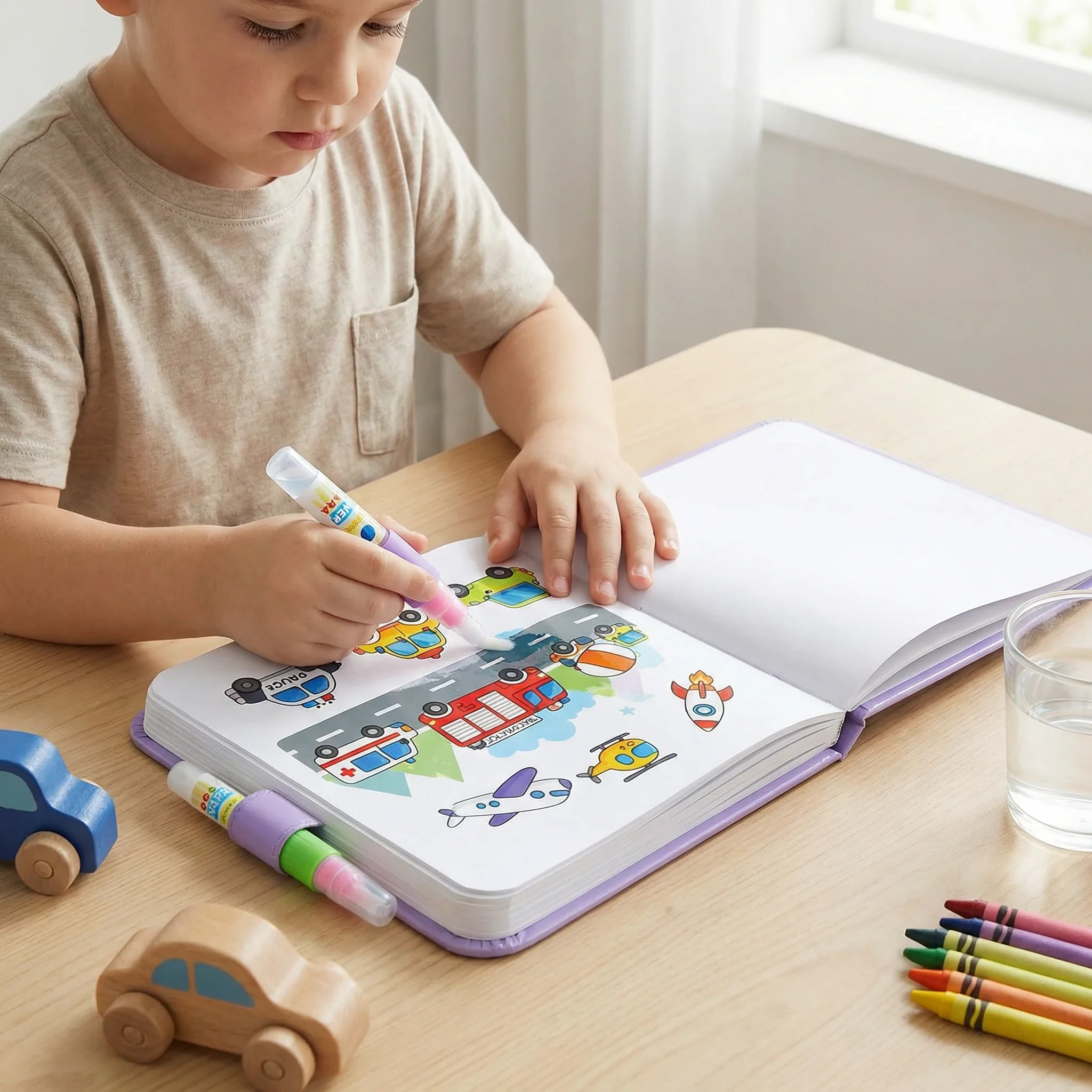 Magic Water Drawing Book – Reusable Mess-Free Colouring Fun - Image 6