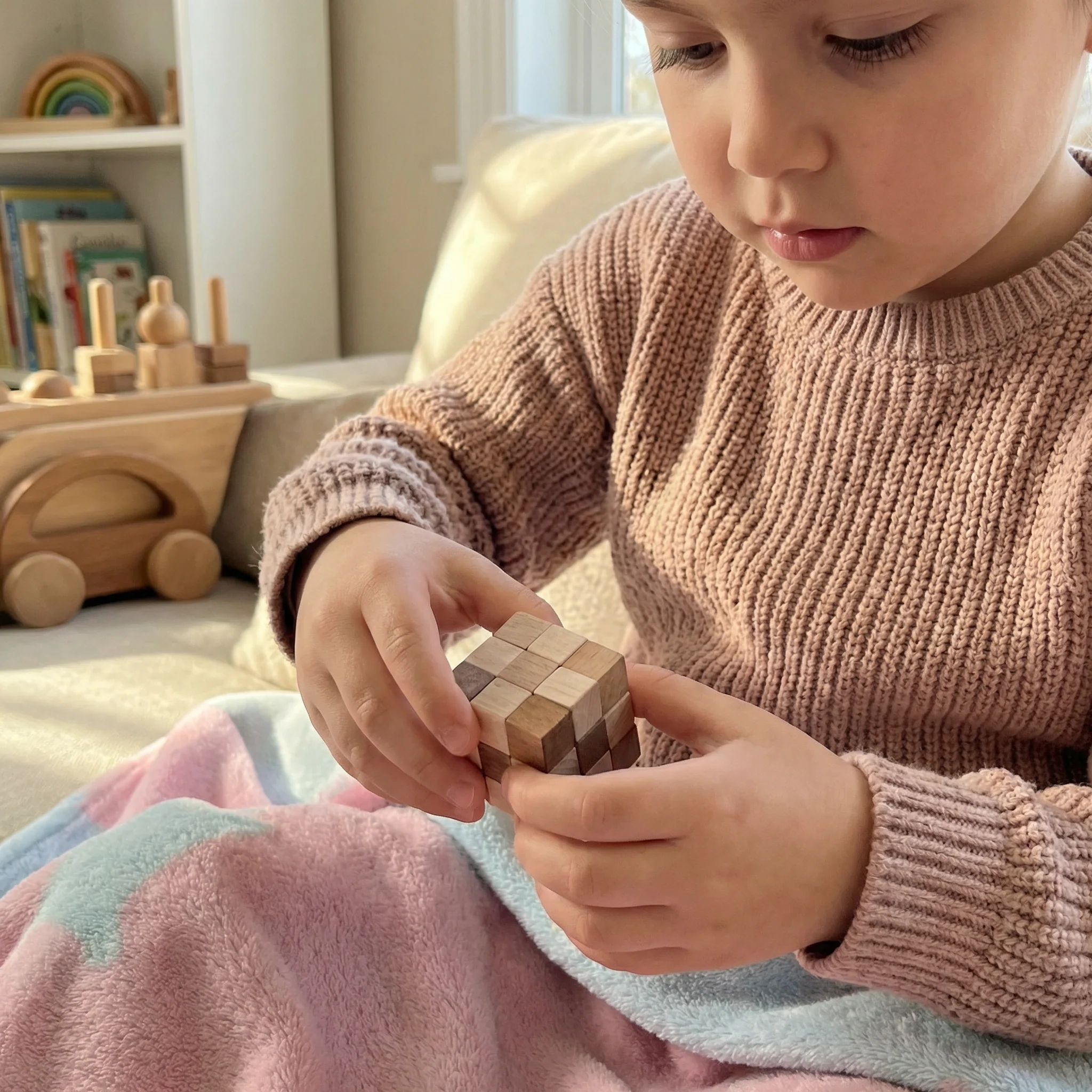 Montessori 3D Wooden Brain Puzzle - Early Learning Toy - Image 10