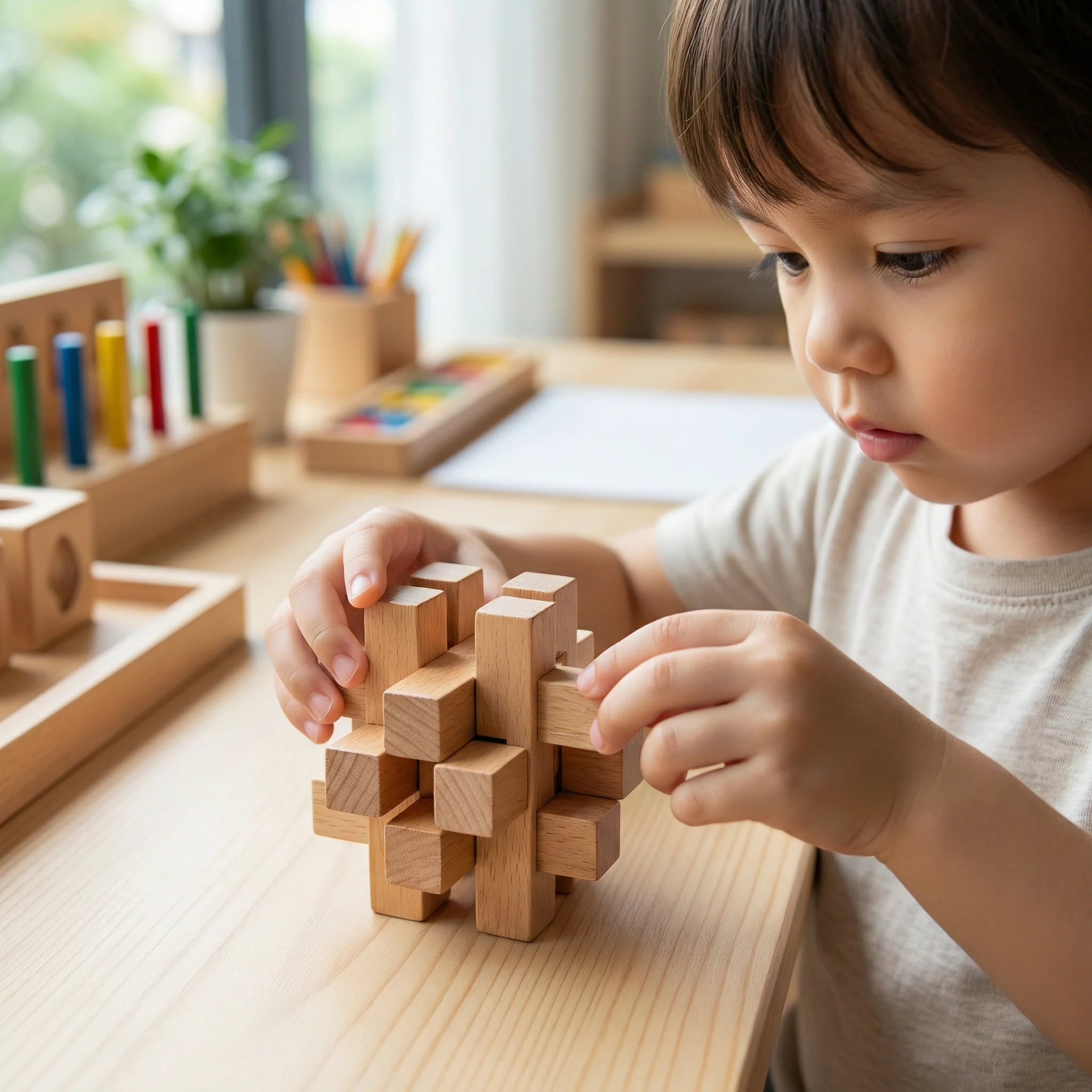 Montessori 3D Wooden Brain Puzzle - Early Learning Toy - Image 11