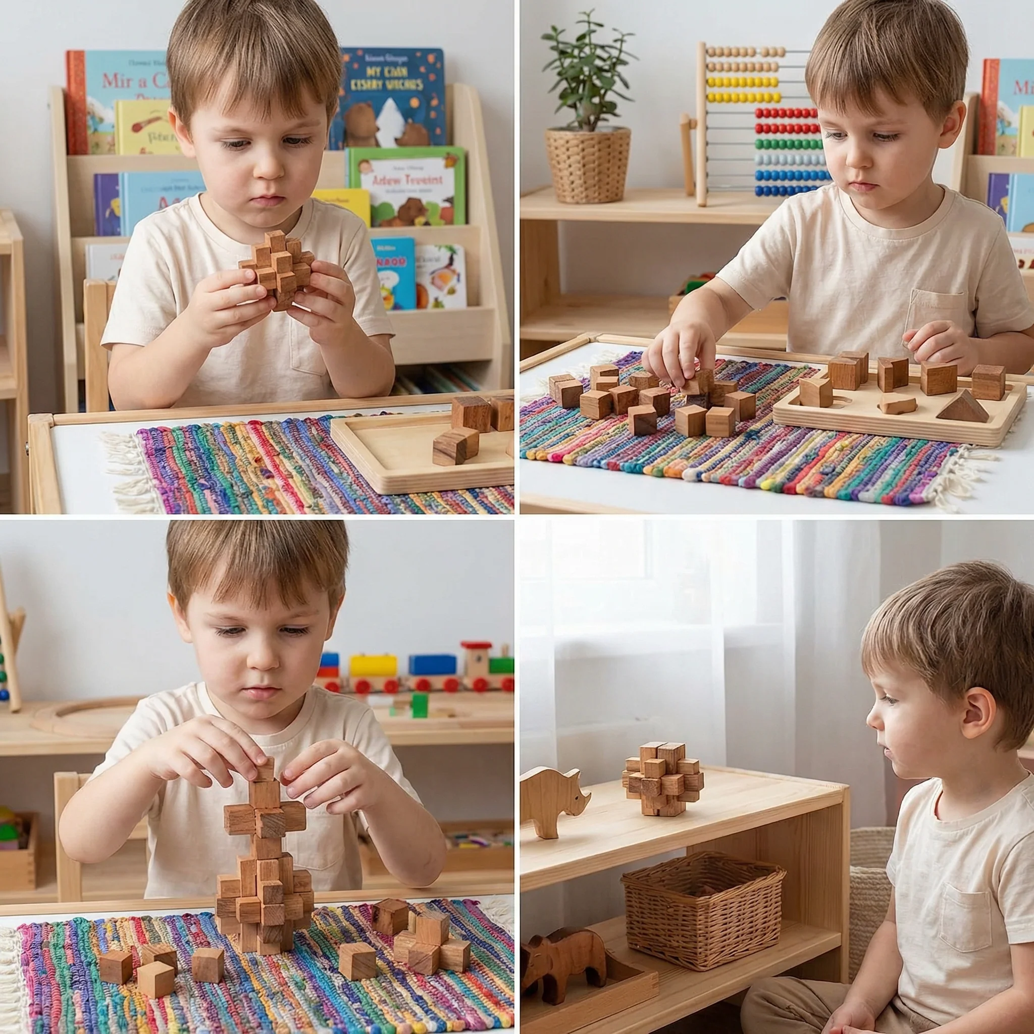 Montessori 3D Wooden Brain Puzzle - Early Learning Toy - Image 4