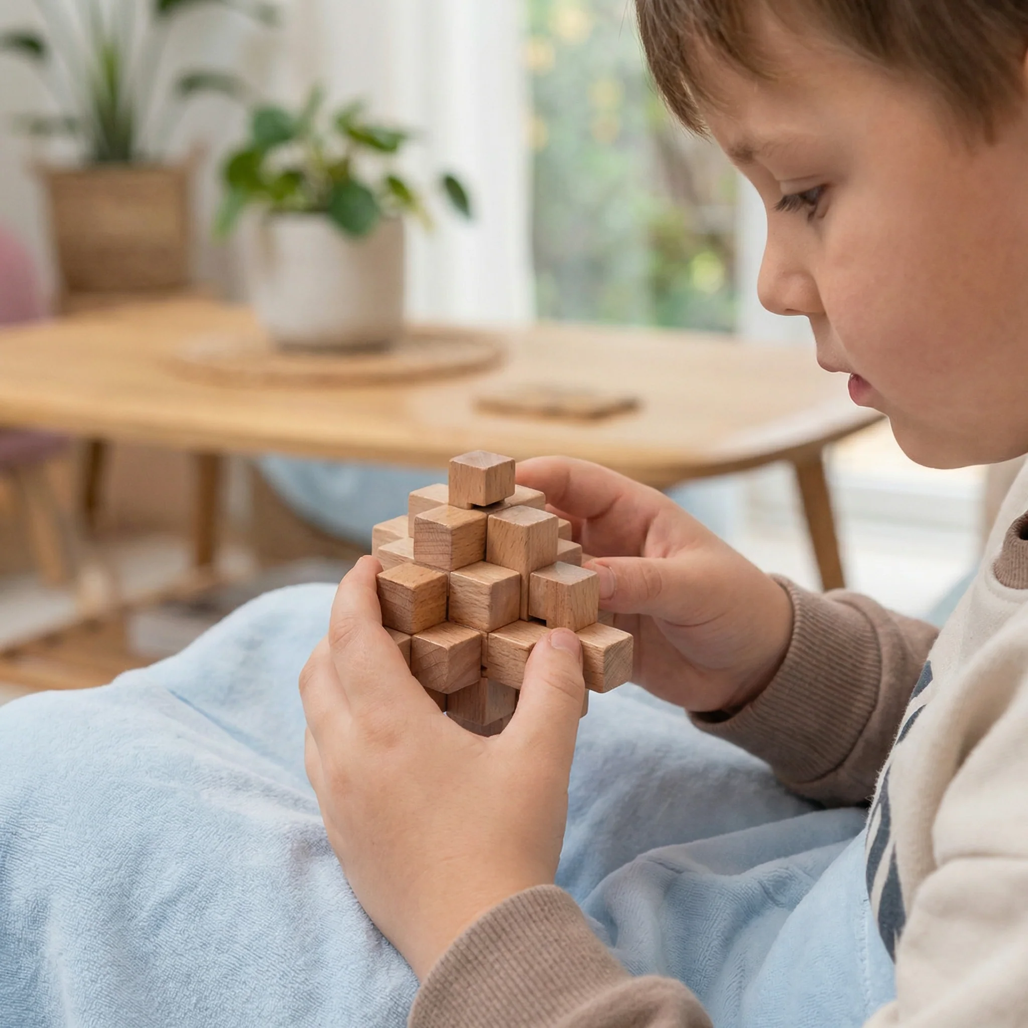 Montessori 3D Wooden Brain Puzzle - Early Learning Toy - Image 7