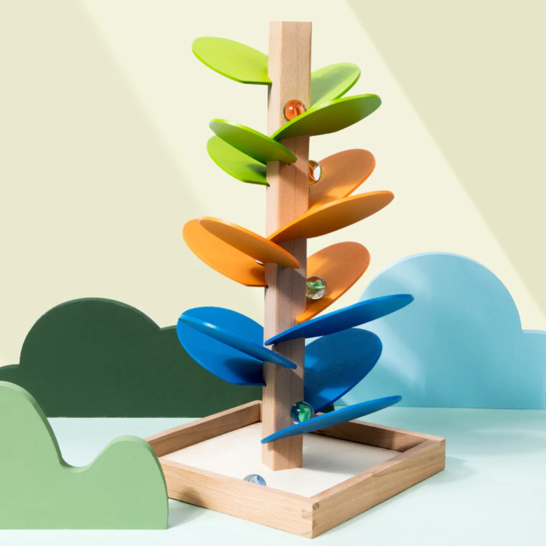 Montessori Rainbow Marble Tower - Image 4
