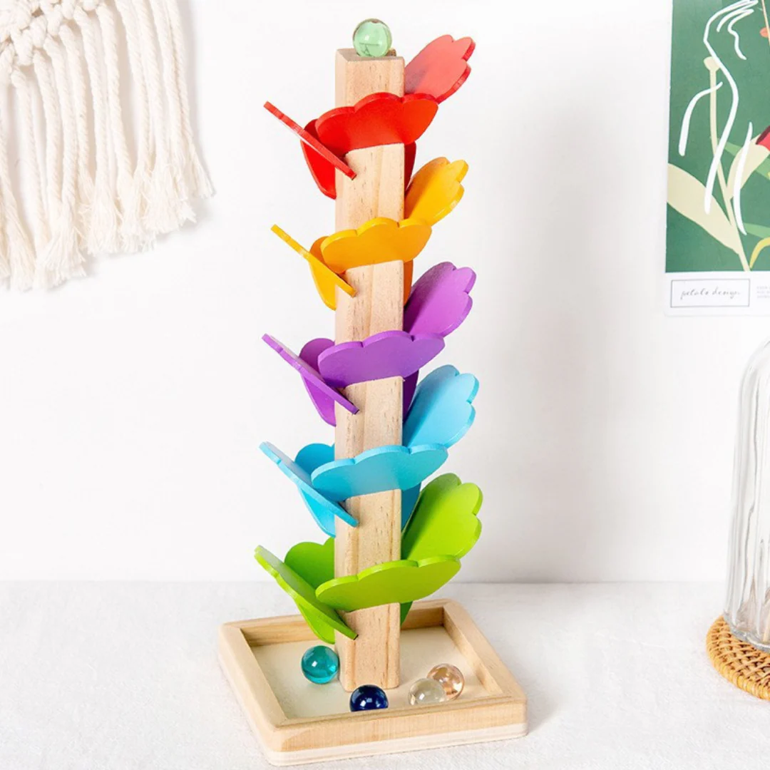 Montessori Rainbow Marble Tower - Image 5