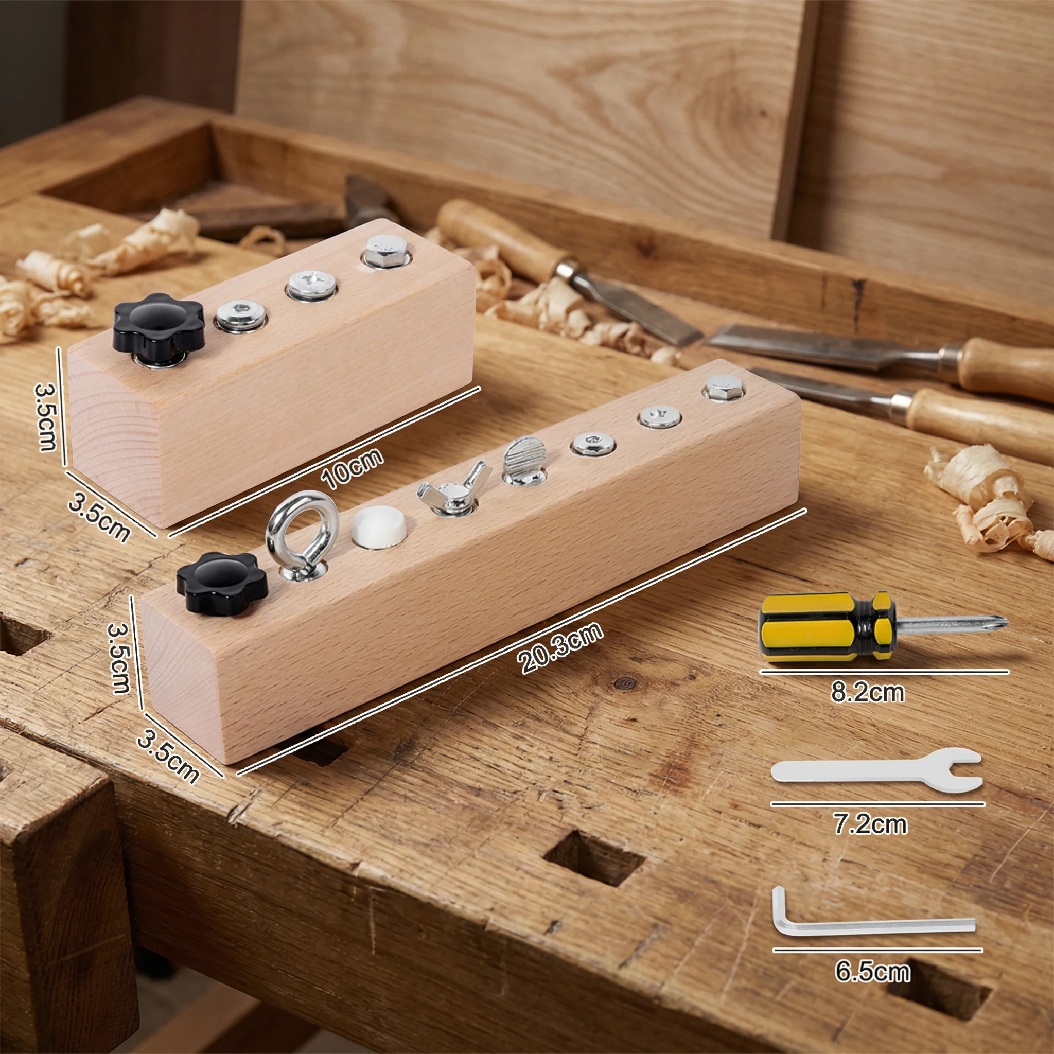 Montessori Wooden Screw & Nut Toy – Fine Motor Skills & Focus Training for Kids - Image 5