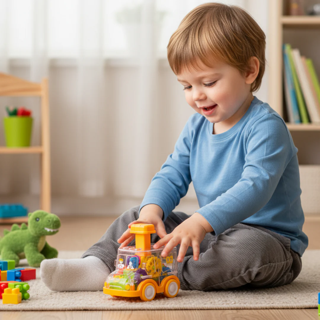 Push & Drive Colourful Gear Cars - Image 3