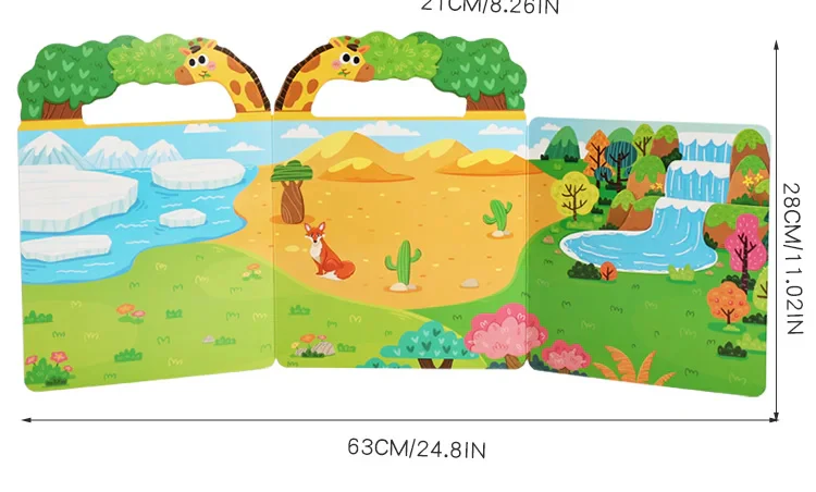 Reusable Montessori sticker books with various themes - Image 10