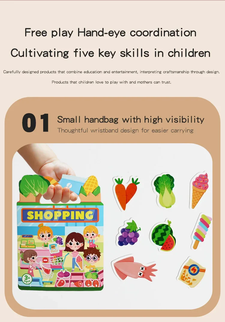 Reusable Montessori sticker books with various themes - Image 7
