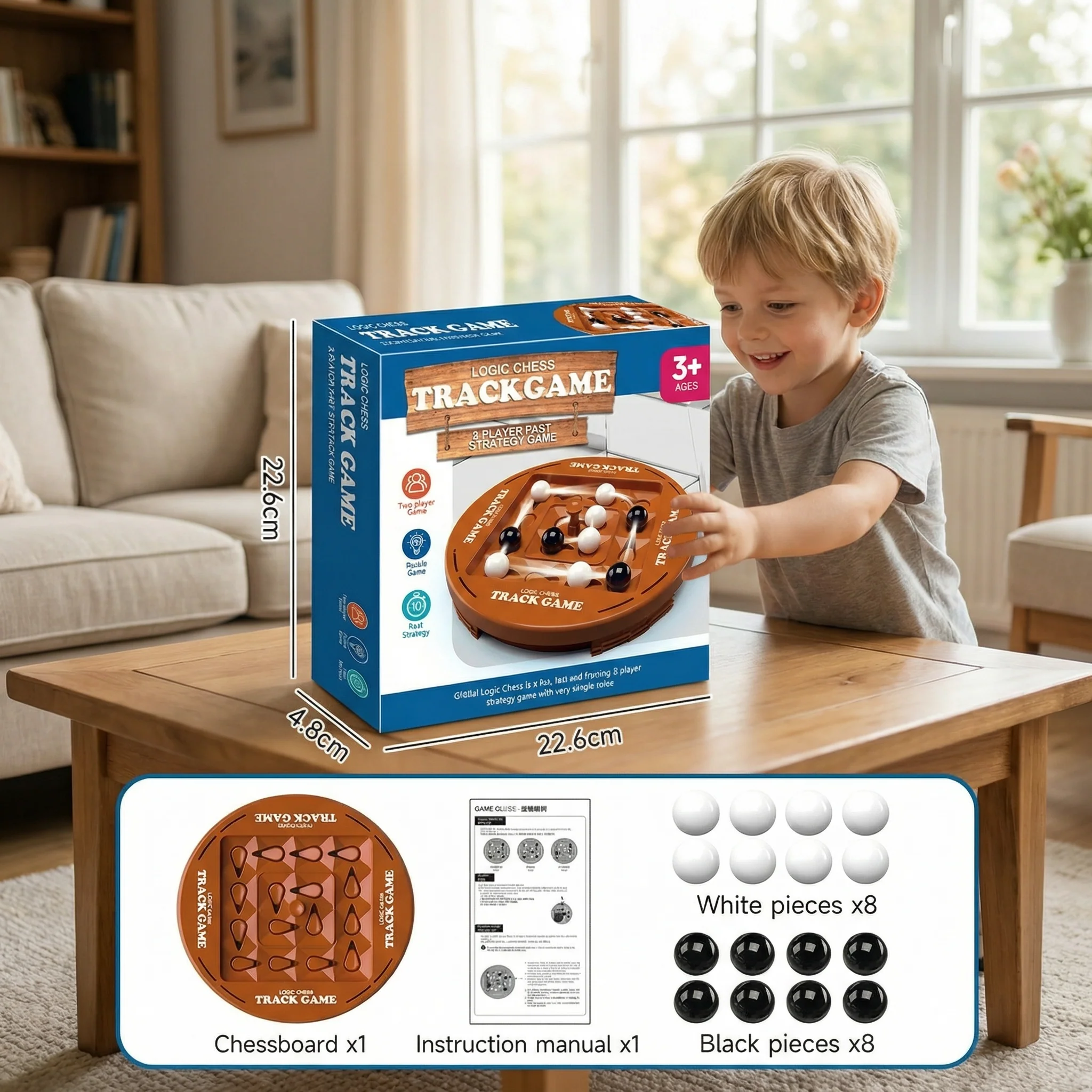 Rotating Logic Strategy Game – 4-in-a-Row Family Brain Teaser - Image 5