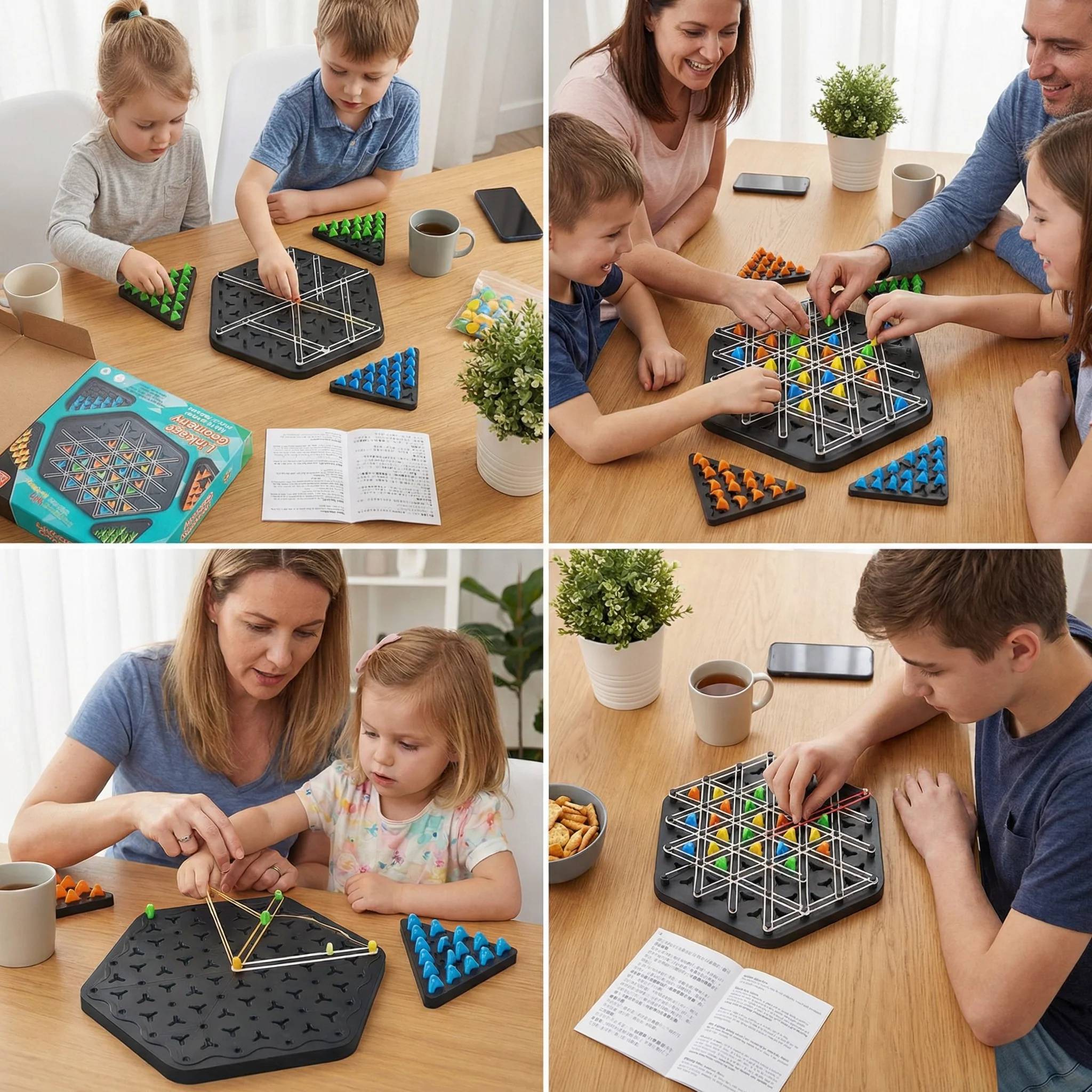 Rubber band triangle chess family game - Image 4
