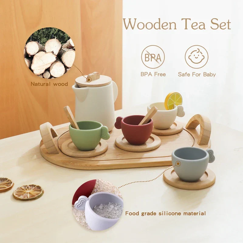 Wood and Silicone Tea Set - Image 4