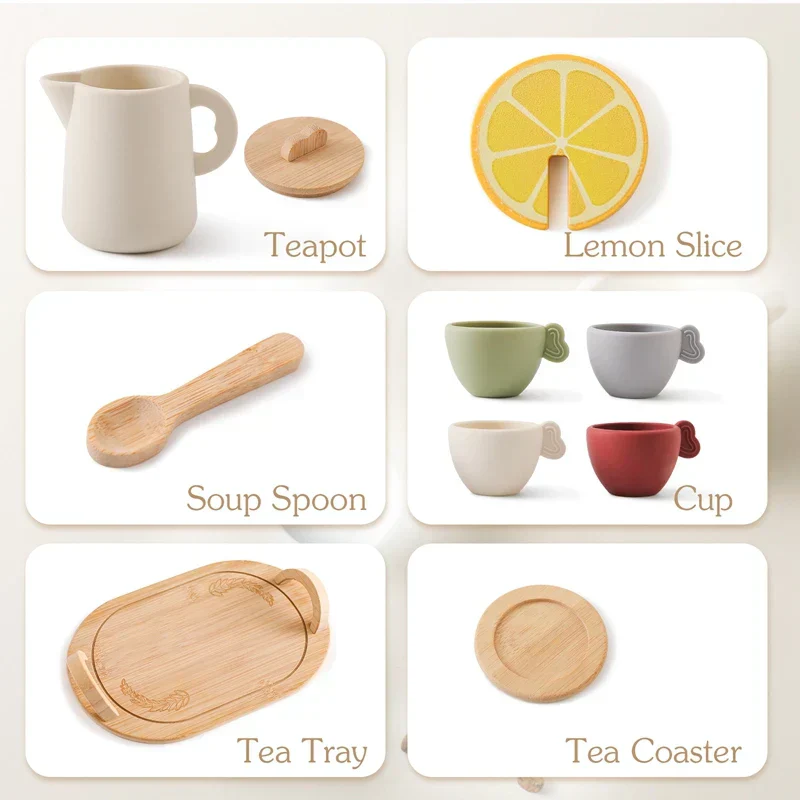 Wood and Silicone Tea Set - Image 7