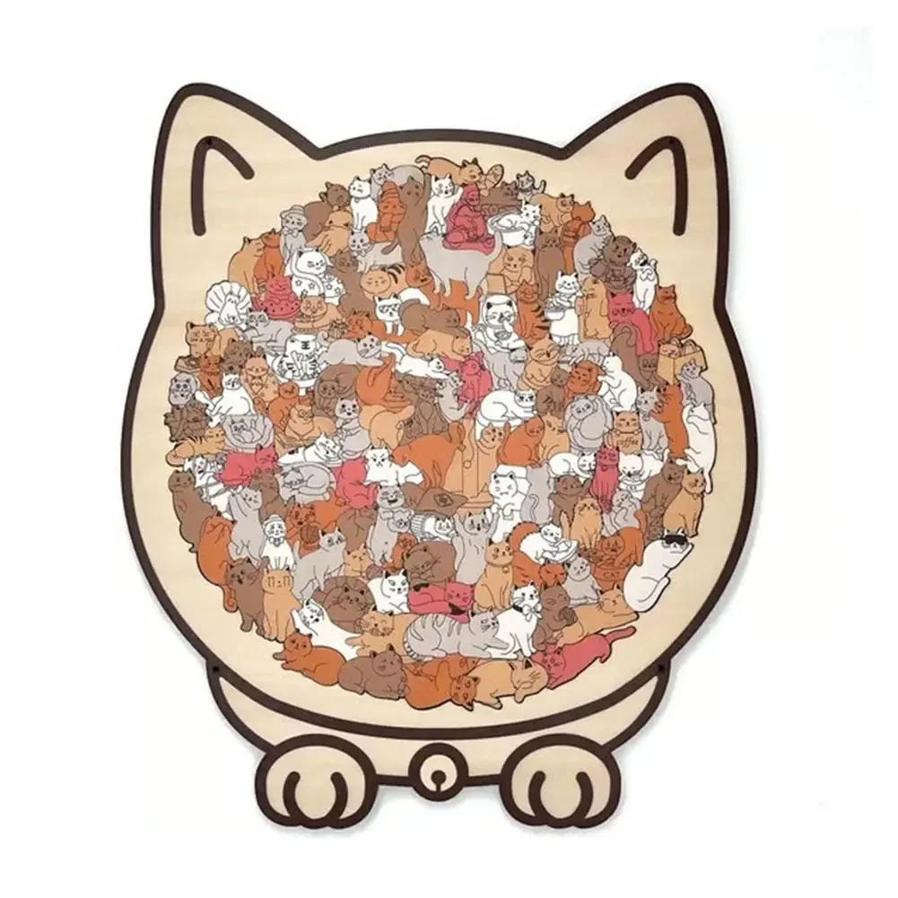 Wooden Cat Shape Puzzle - Image 5