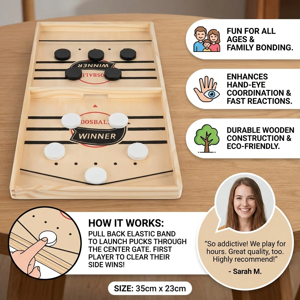 Wooden Sling Shot Chess board game - Image 3